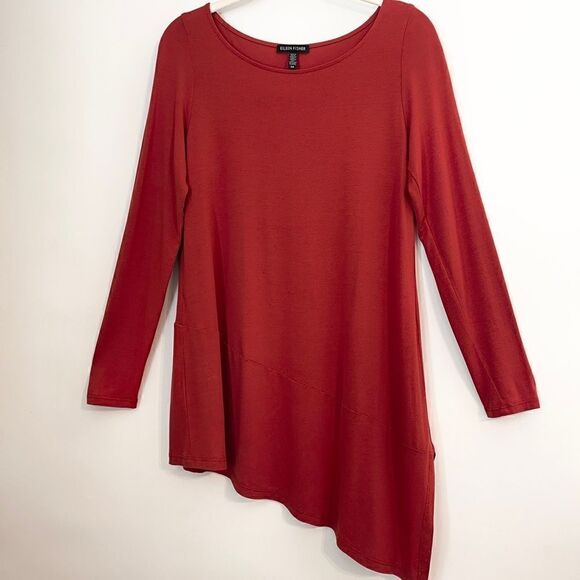 Eileen Fisher Angled Tunic Top Size SP - Picture 2 of 8